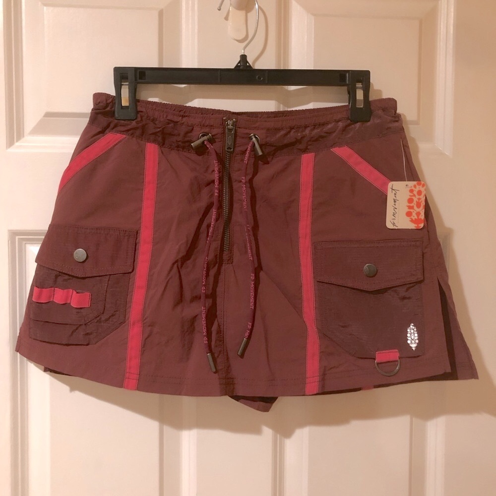 FP Movement Burgundy and Pink Track Pants